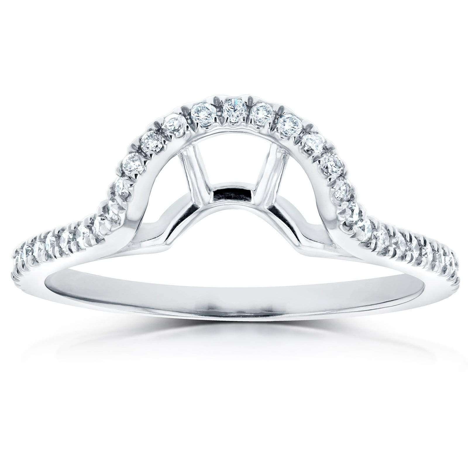 Kobelli Diamond Notched Basket Curve Wedding Band 1/4 CTW 14k White Gold