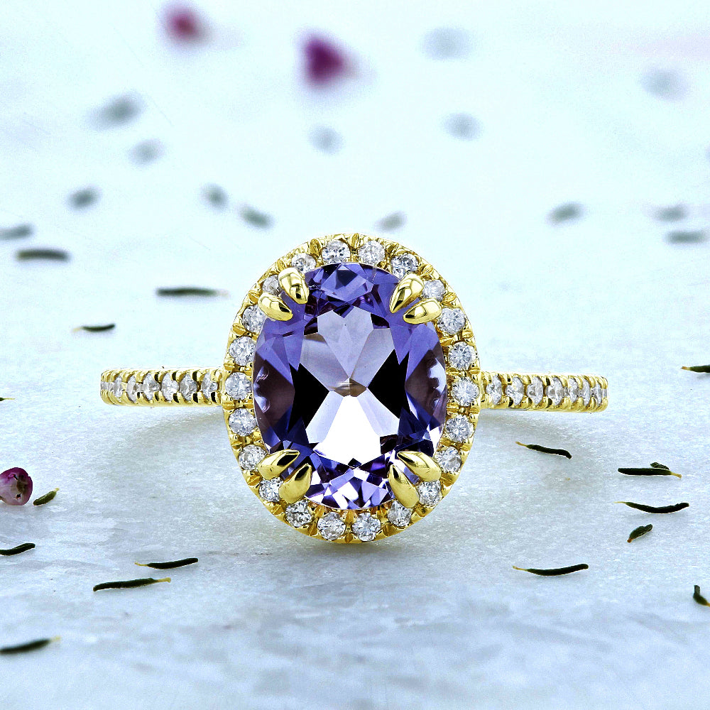 Gemstone Classic Ring (Amethyst or Topaz)