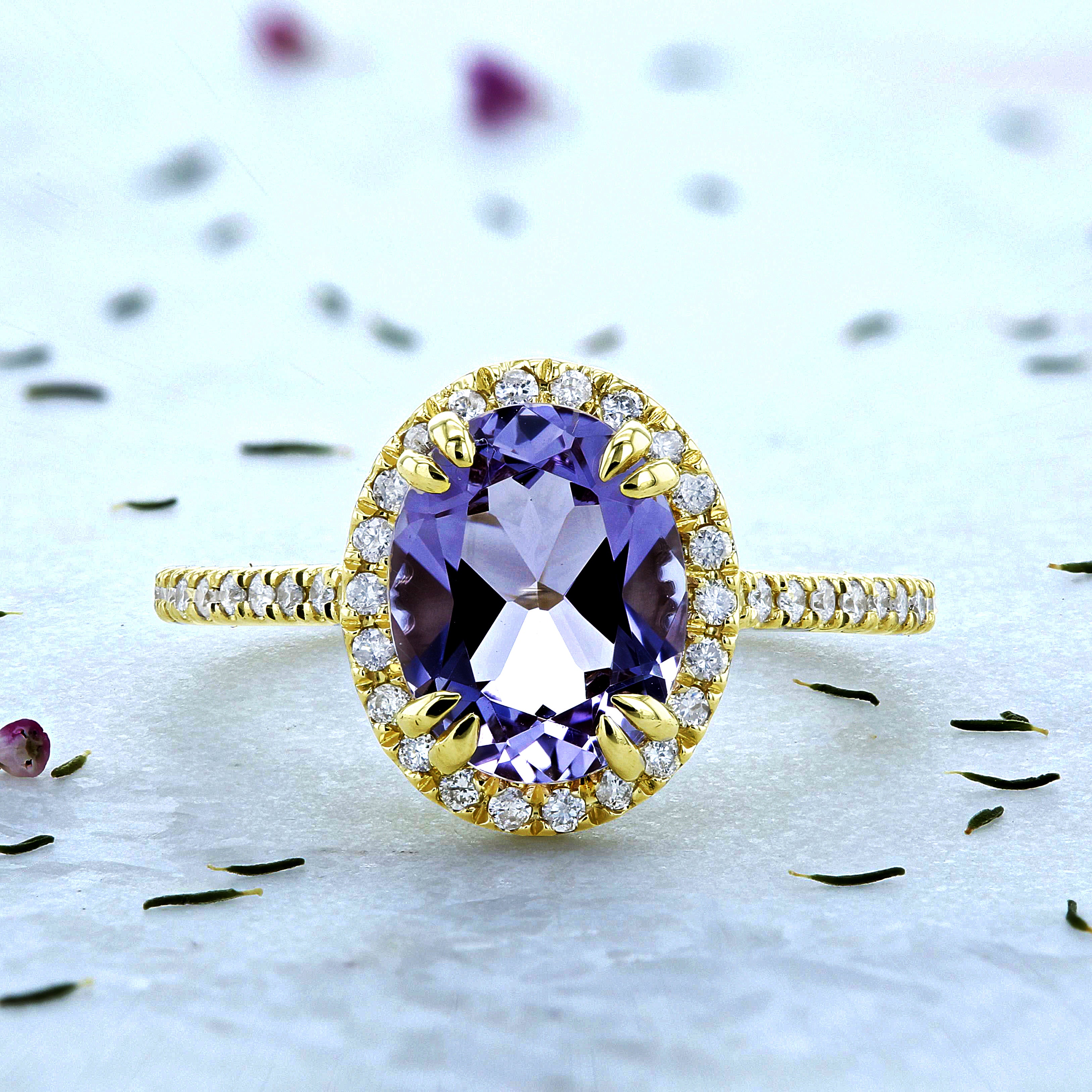Gemstone Classic Ring (Amethyst or Topaz)