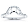 Kobelli Contoured Oval Diamond Wedding Band 1/4 CTW in 14k White Gold