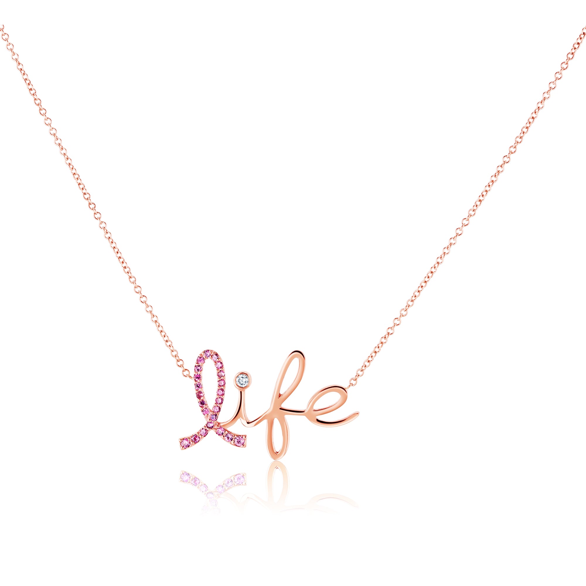 Pink Sapphire "Life" BCA Necklace