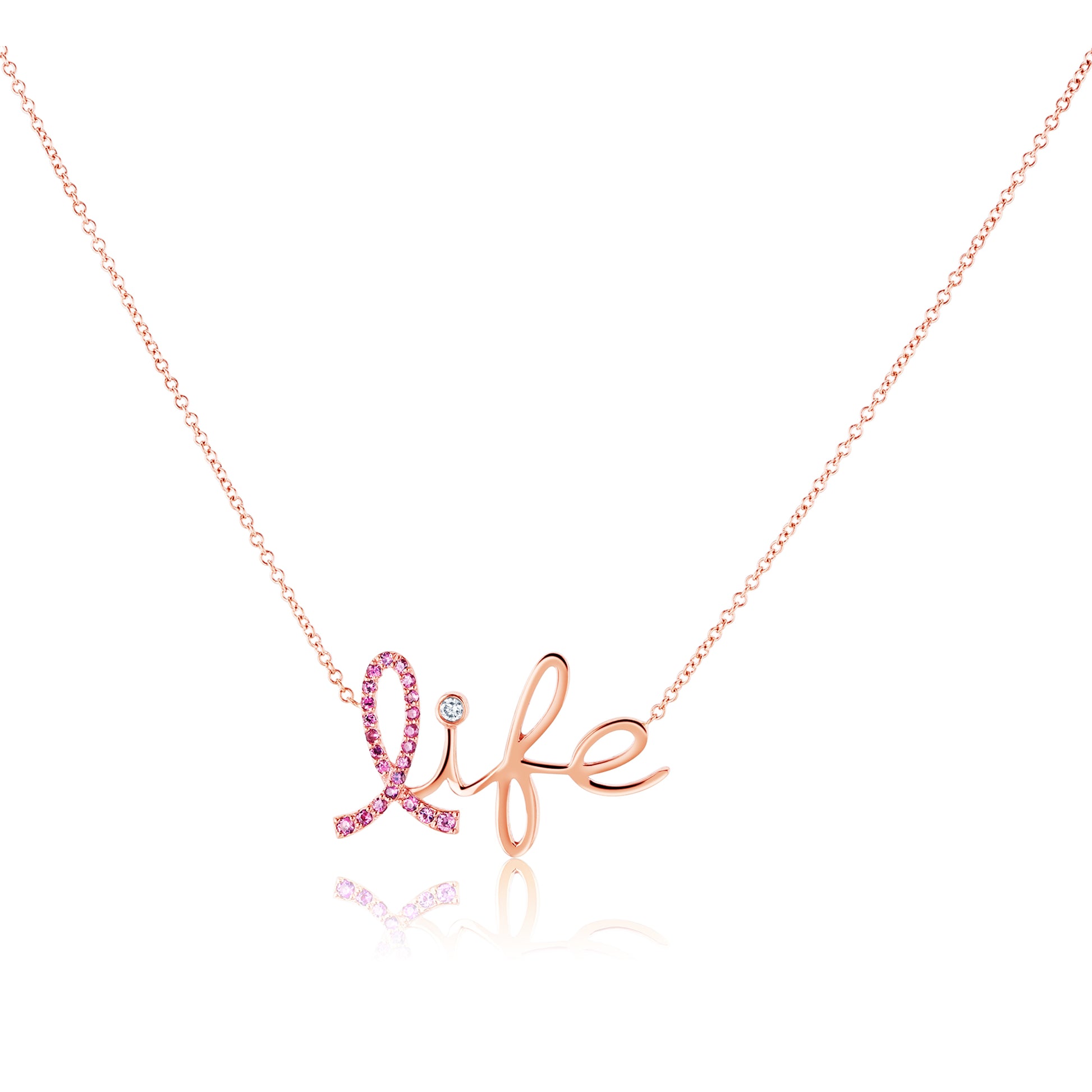 Pink Sapphire "Life" BCA Necklace