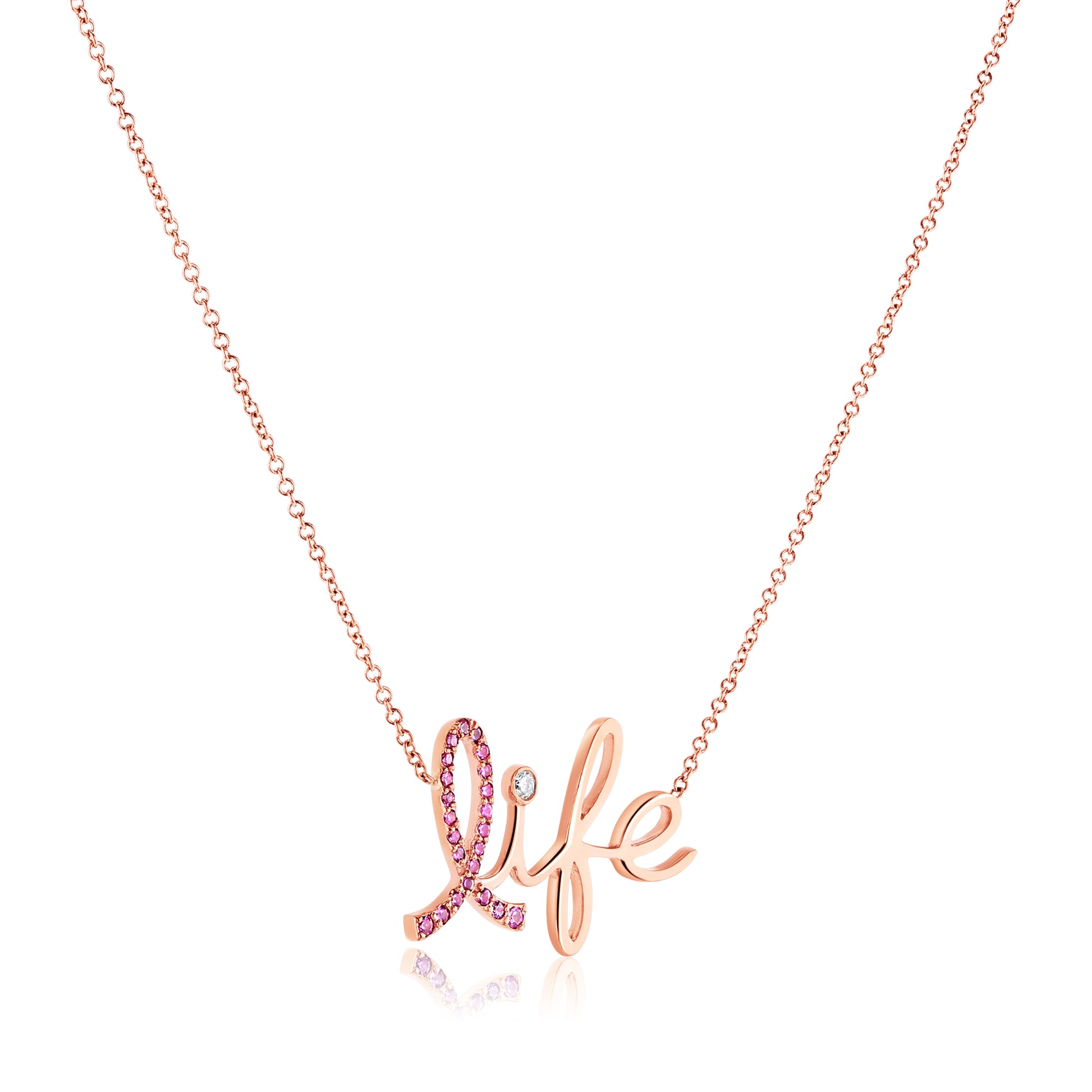 Pink Sapphire "Life" BCA Necklace