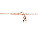 Kobelli bca safira rosa e diamante "luta" pingente de conscientização do câncer de mama em ouro rosa 14k (corrente de 16") 62109pk-r