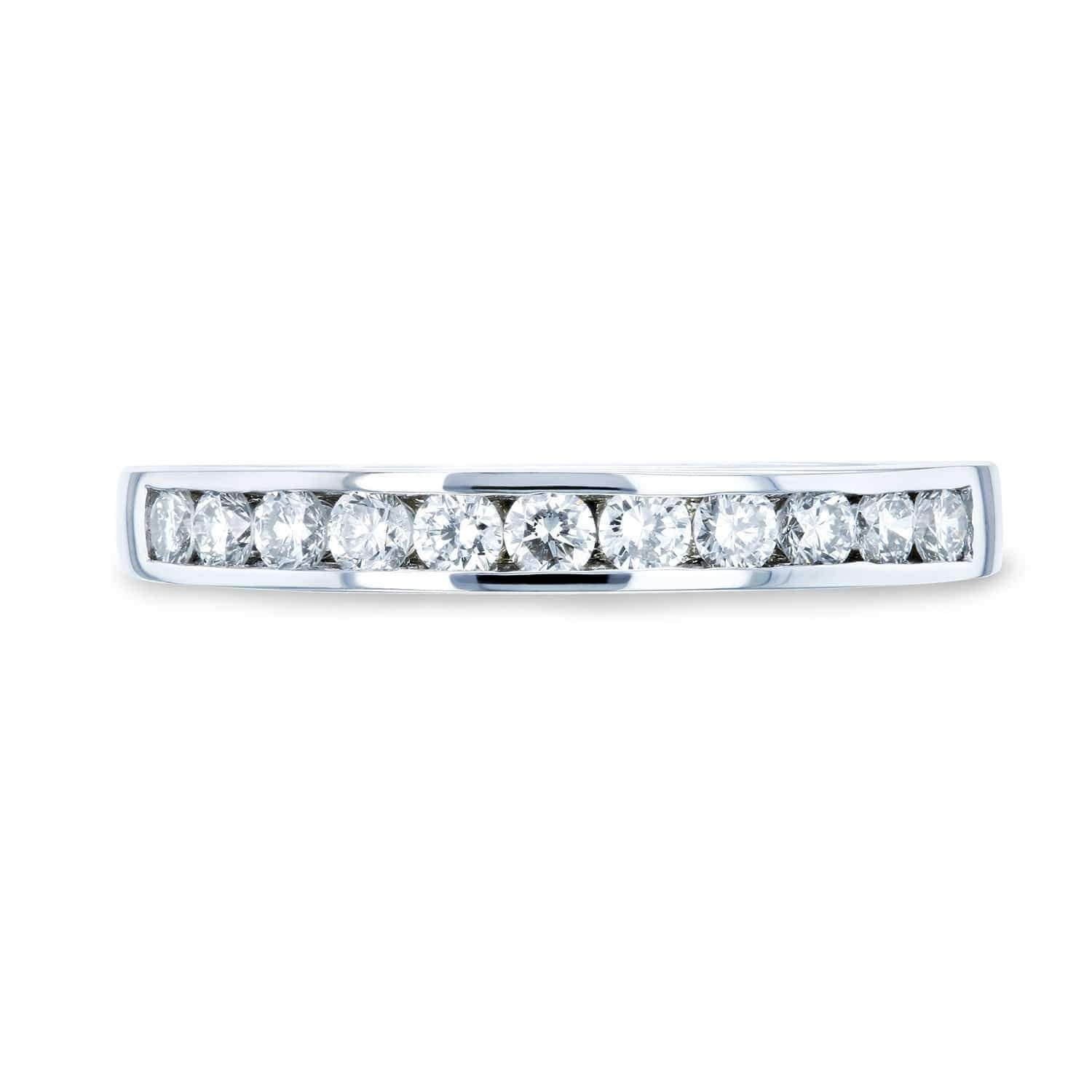 Kobelli Round Diamond Channel Set Wedding Band 1/3 CTW 18k White Gold