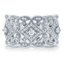 Kobelli Diamond Antique Filigree Wide Anniversary Ring 1/2 carat (ctw) in 10K White Gold