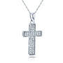 Kobelli PaveDiamond Cross Necklace 3/8 Carat (ctw) in 10k White Gold (18" Chain) 62133