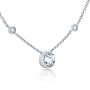 Kobelli 3 Diamond Bezel Necklace 1/3 CTW in 14K White Gold 62145R