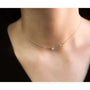 Kobelli 3 Diamond Bezel Necklace 1/3 CTW in 14K White Gold 62145R