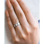 Kobelli Two-Stone Diamond Unisex Wedding Band 1/8 CTW in 14k White Gold