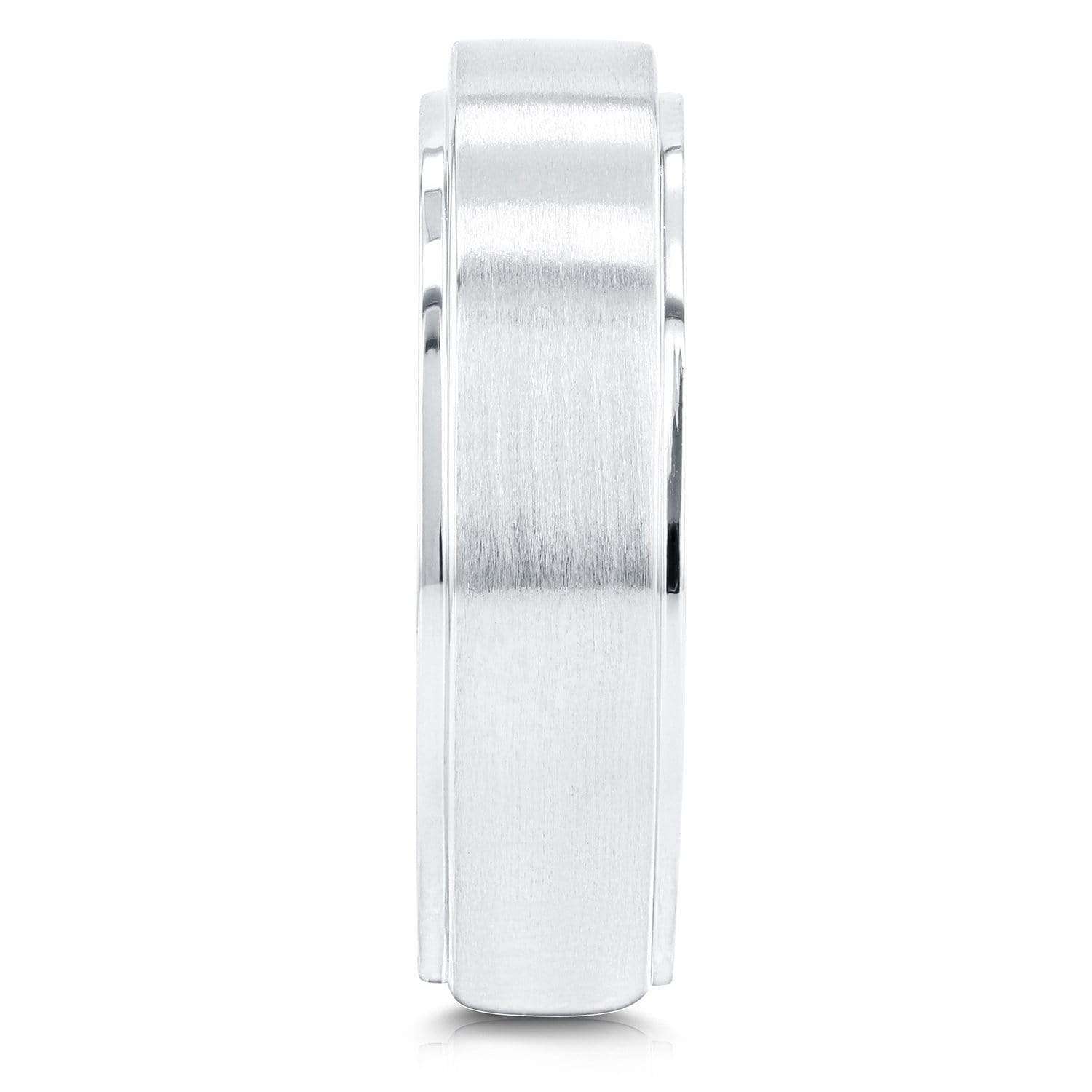 Kobelli Two-Stone Diamond Unisex Wedding Band 1/8 CTW in 14k White Gold