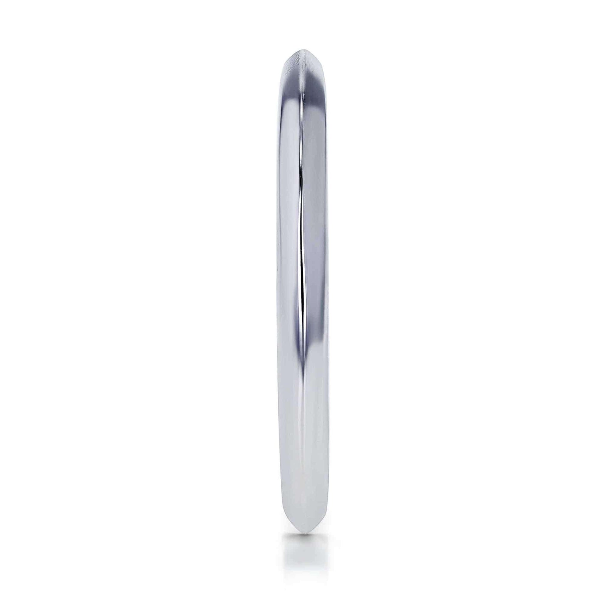 Kobelli Kobelli V-Edge Solid 14k White Gold Band