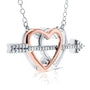 Kobelli Cupids Arrow Double Hearts Diamond Pendant 1/5 Carat (ctw) in 10k Two Tone Gold 62168-WR