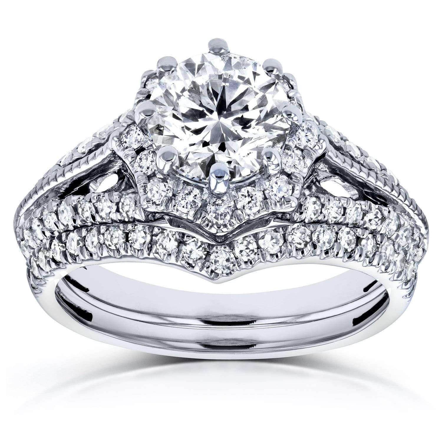 Vintage Web Halo Bridal Set