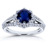 Vintage Web Halo Engagement Ring (Natural Diamond Mounting) - Multiple Options