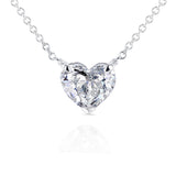 colar de diamantes em forma de coração de 1 quilate (certificado)