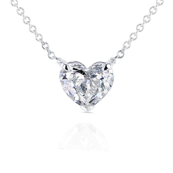 1ct Heart Shape Diamond Necklace (Certified)
