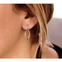 Kobelli Diamond Dangle Leaf Edge Earrings 1/10 CTW in 10K Rose and White Gold 62189-WR