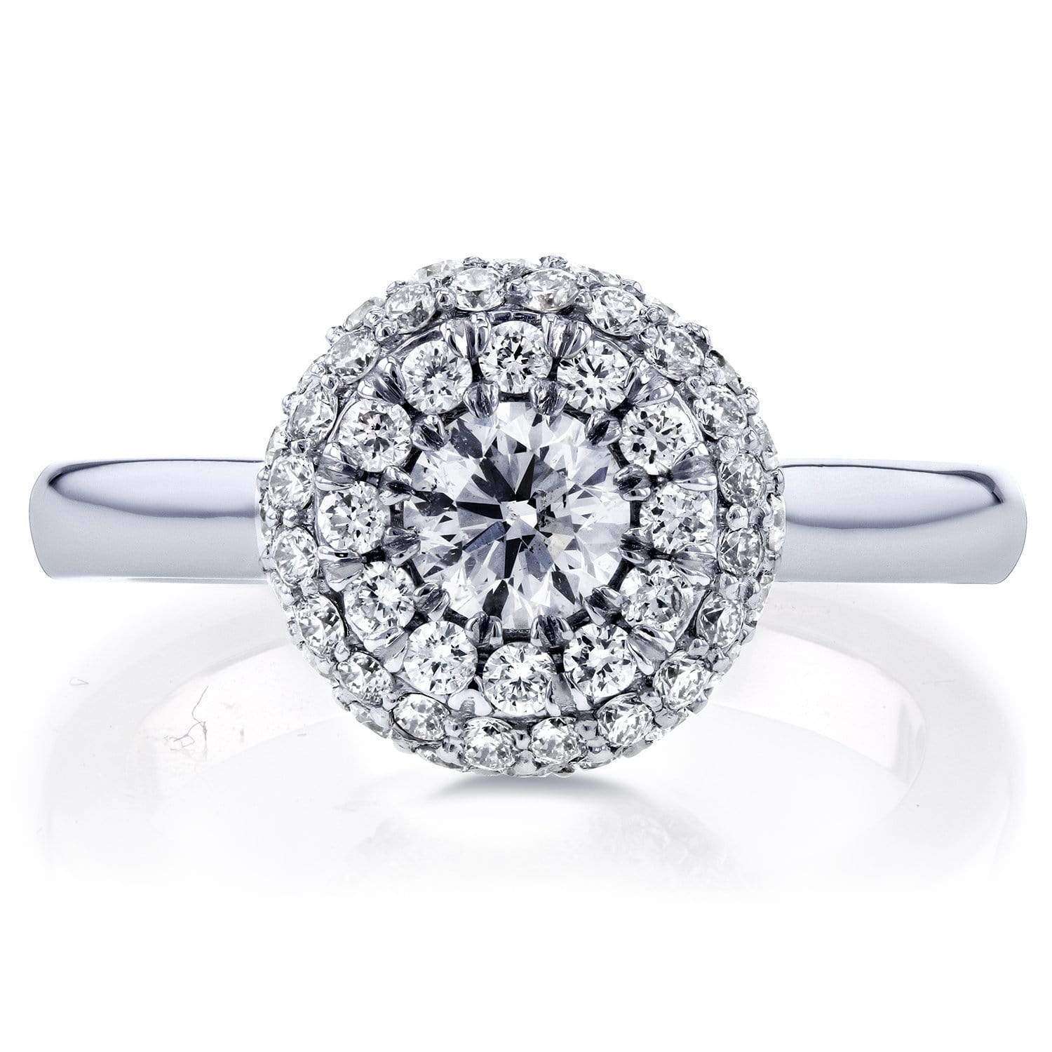 Kobelli Round Brilliant Diamond Dome Ring 4/5 CTW 14k White Gold
