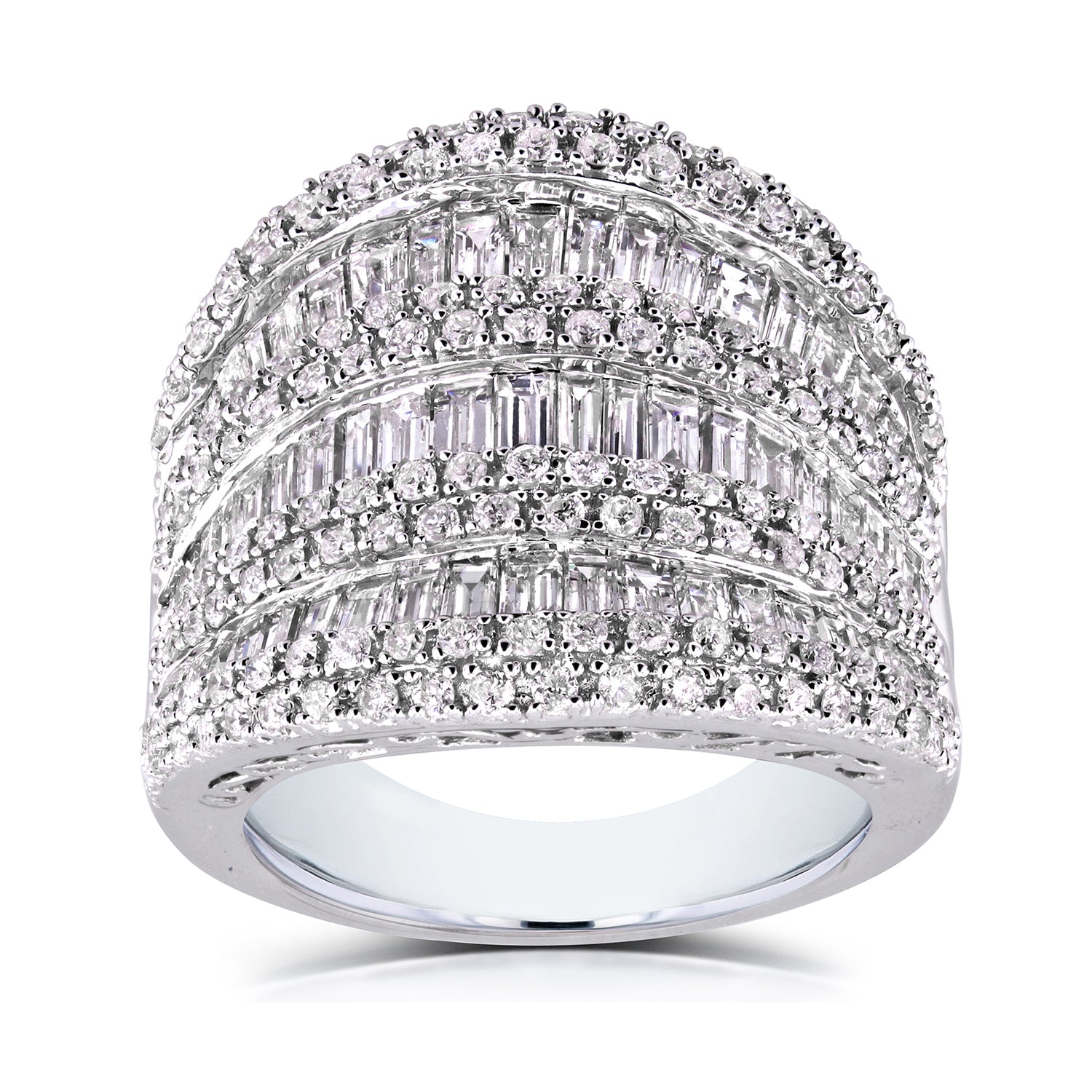 2.5 Carat Natural Diamond Extra Wide Decked Ring