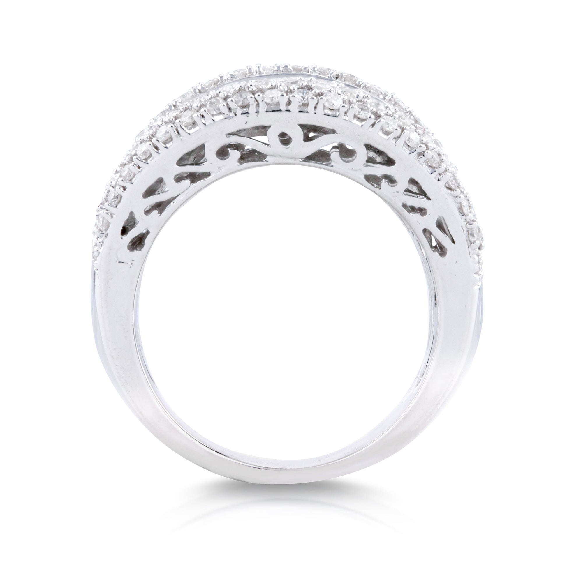 2.5 Carat Natural Diamond Extra Wide Decked Ring