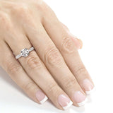 anel Valentina de diamante de 1 quilate