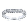 Kobelli Diamond Contoured Wedding Band Vintage Engravings 1/5ct TDW in 14k White Gold
