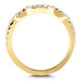 Kobelli diamant bröllopsband kontur böjd 1/3 ctw 14k gult guld