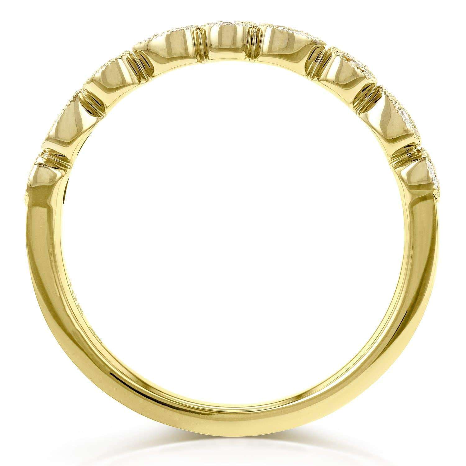 Natural Diamond & Sapphire Accent Alternating Ring