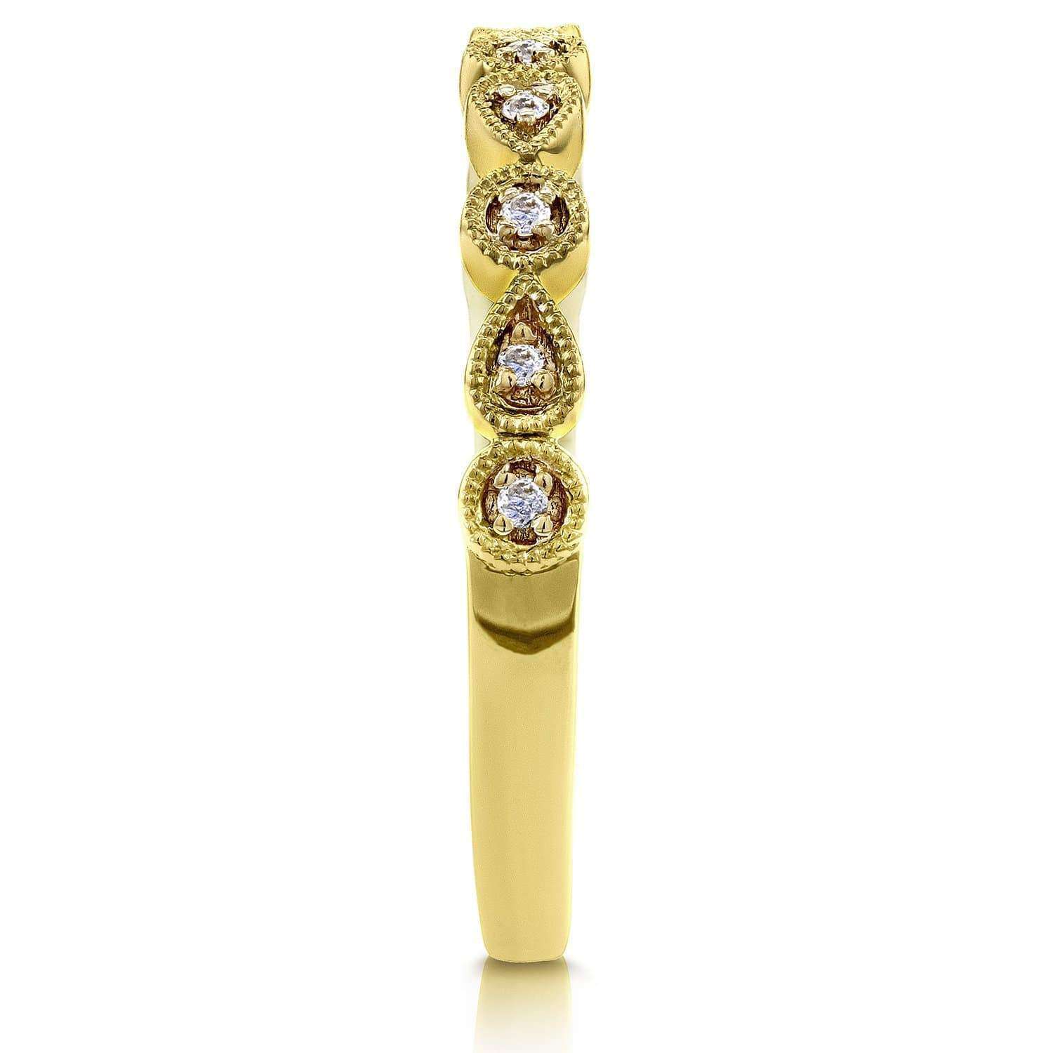 Natural Diamond & Sapphire Accent Alternating Ring