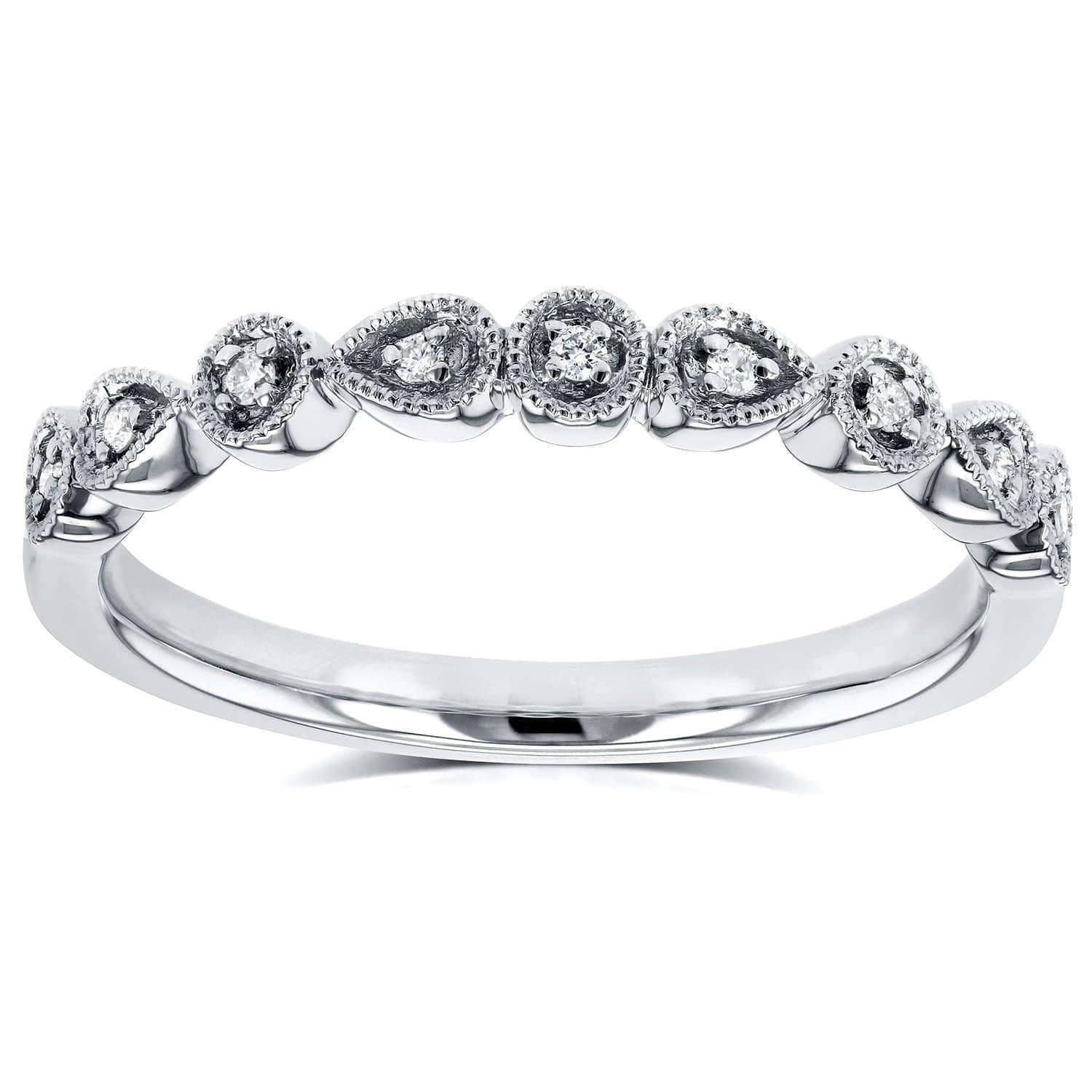 Natural Diamond & Sapphire Accent Alternating Ring