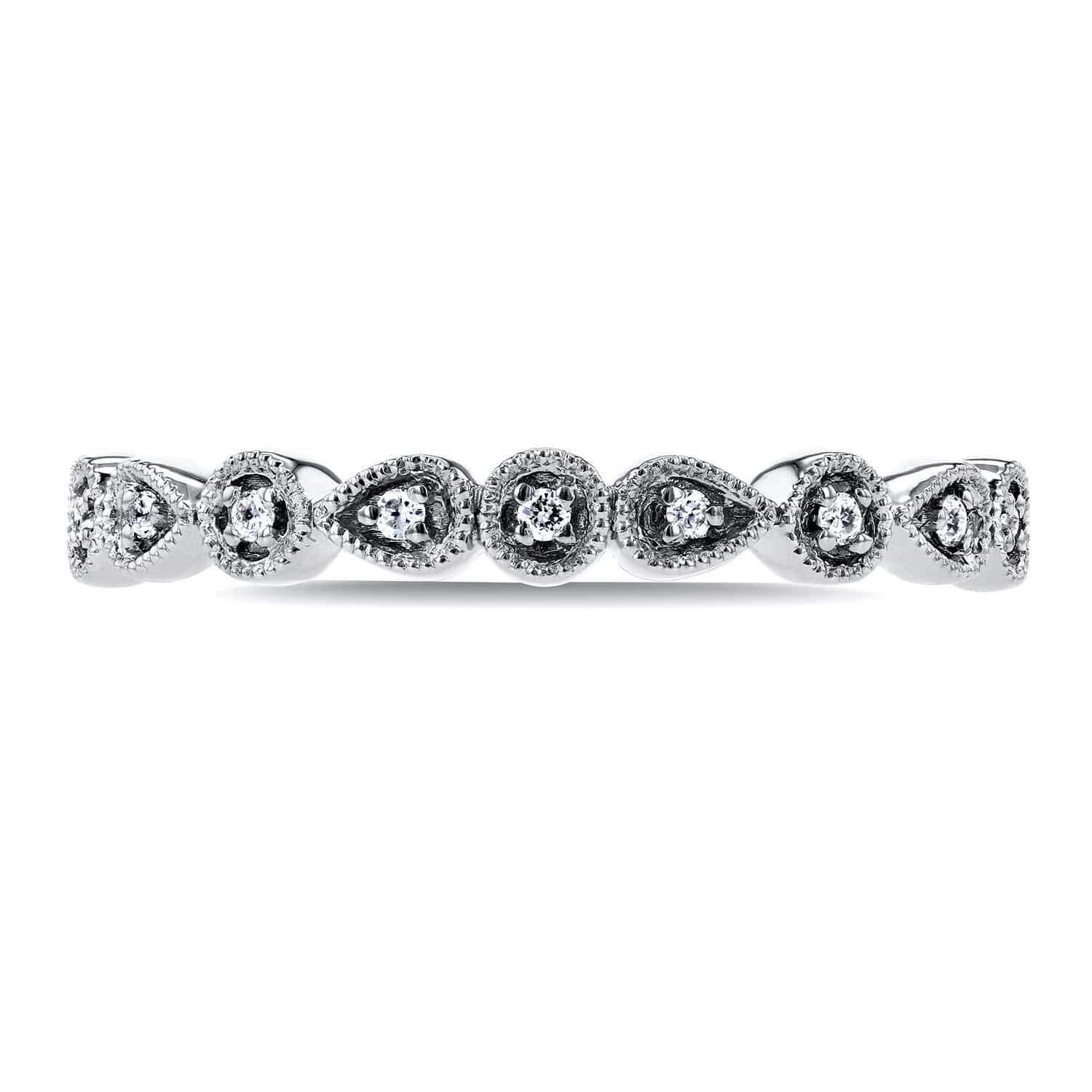 Natural Diamond & Sapphire Accent Alternating Ring