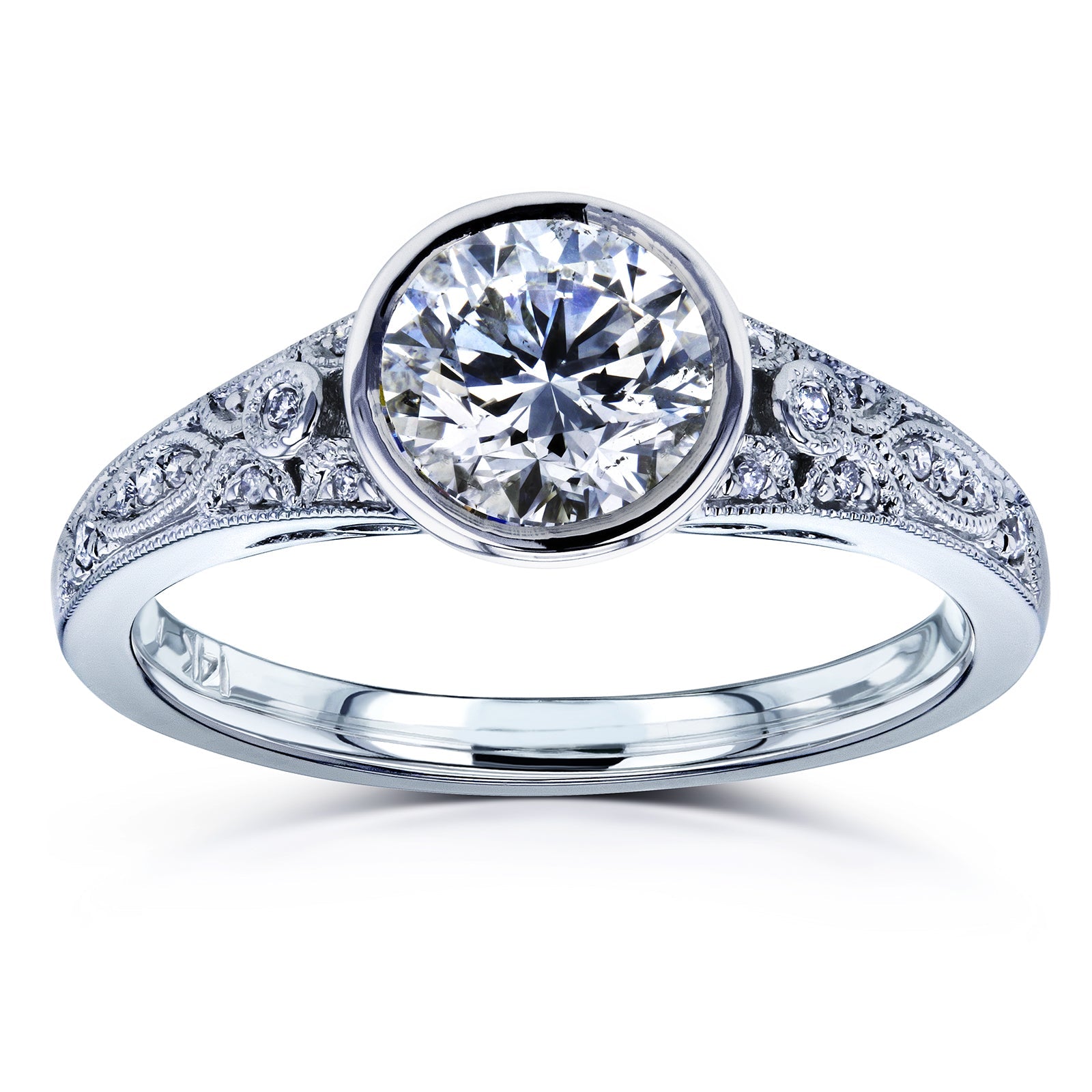 Kobelli Best Selling Vintage Engagement Ring - Natural Diamonds
