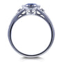 Kobelli Best Selling Vintage Engagement Ring - Blue Sapphire with Natural Diamonds