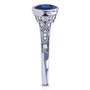 Kobelli Best Selling Vintage Engagement Ring - Blue Sapphire with Natural Diamonds