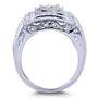 Kobelli Diamond Cluster Rectangular Frame Engagement Ring 2 CTW in 14k White Gold