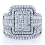 Kobelli Multi Diamond Rectangular Frame Bridal Set (2-1/2 CTW)