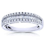 Kobelli Baguette and Round Diamond Wedding Ring 1/2 CTW in 14K White Gold