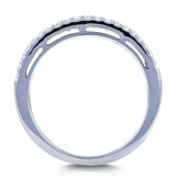 Kobelli Baguette and Round Diamond Wedding Ring 1/2 CTW in 14K White Gold