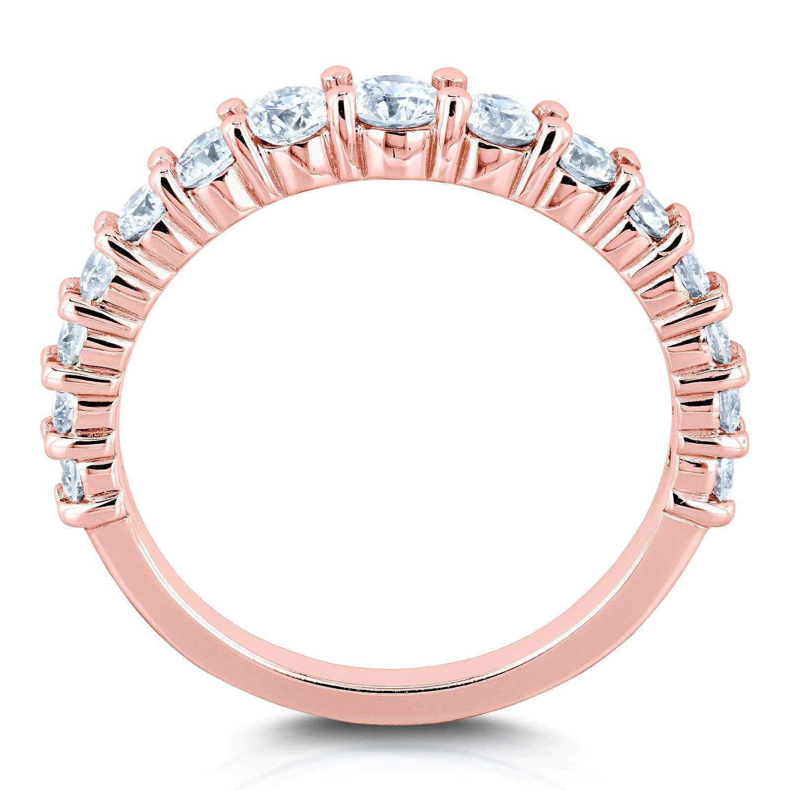 Kobelli 3/4 Carat TDW Graduated Diamond Wedding Band in 14k Rose Gold