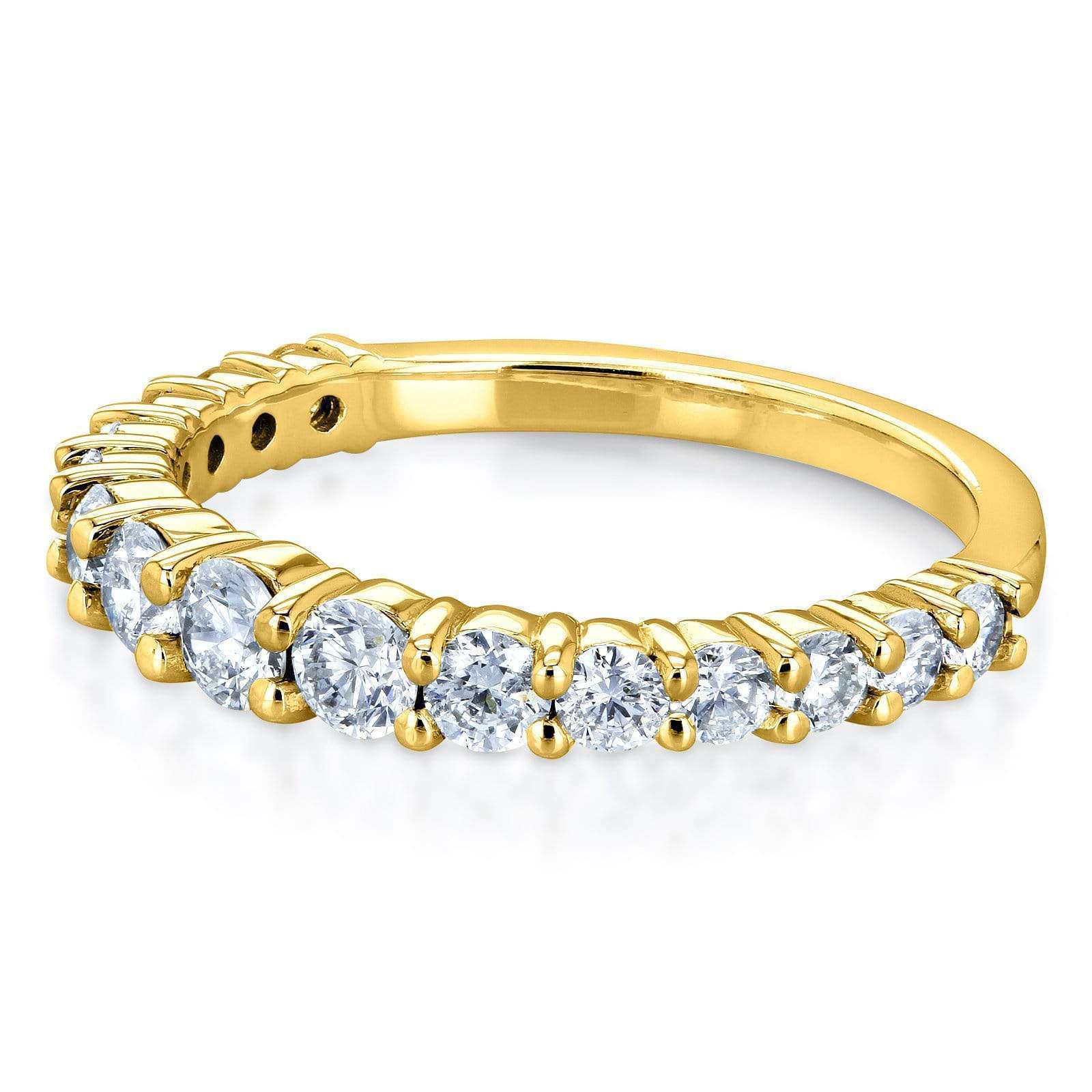 Kobelli 3/4 Carat TDW Graduated Diamond Wedding Band in 14k Yellow Gold