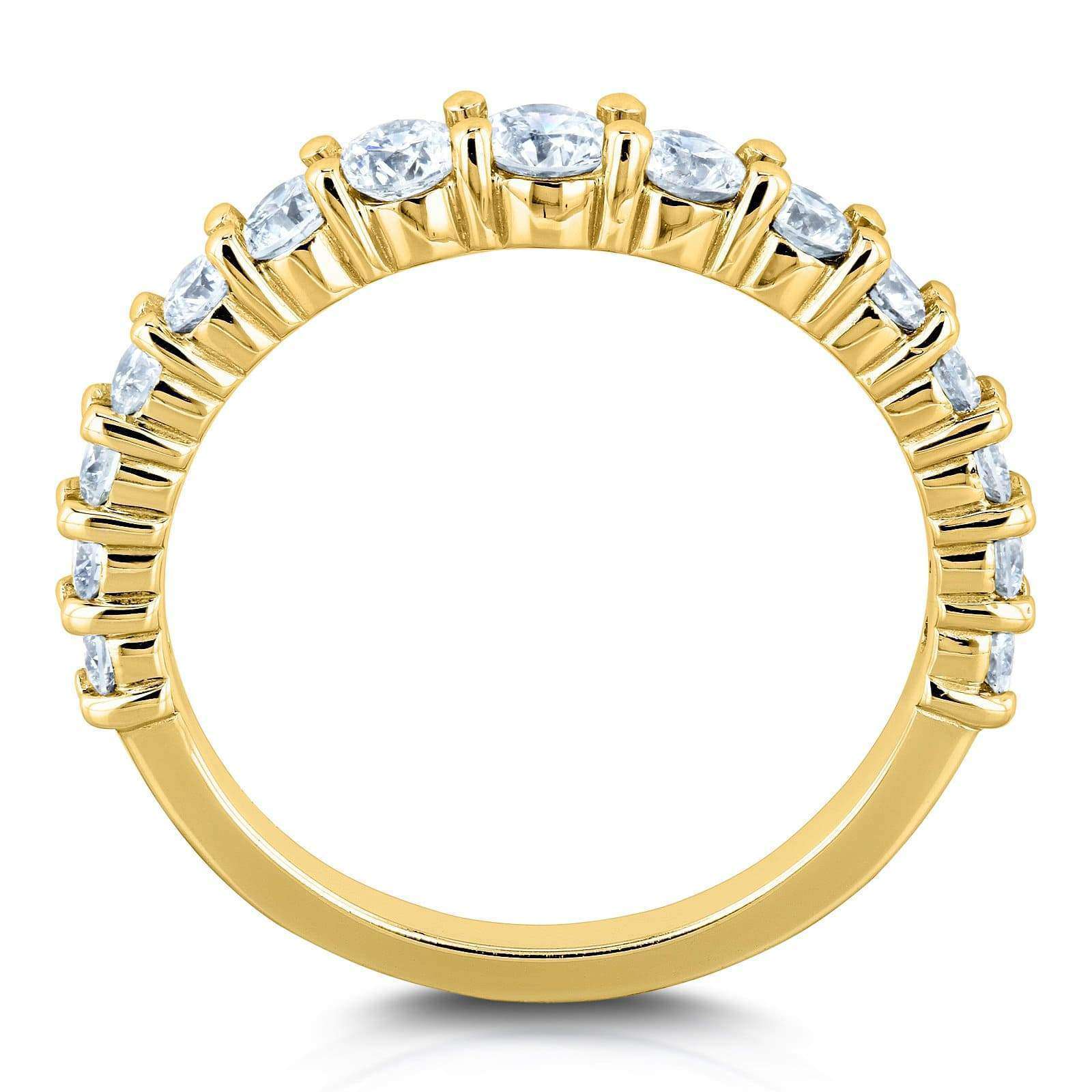 Kobelli 3/4 Carat TDW Graduated Diamond Wedding Band in 14k Yellow Gold