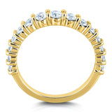 Aliança de casamento com diamante graduado Kobelli 3/4 quilates TDW em ouro amarelo 14k