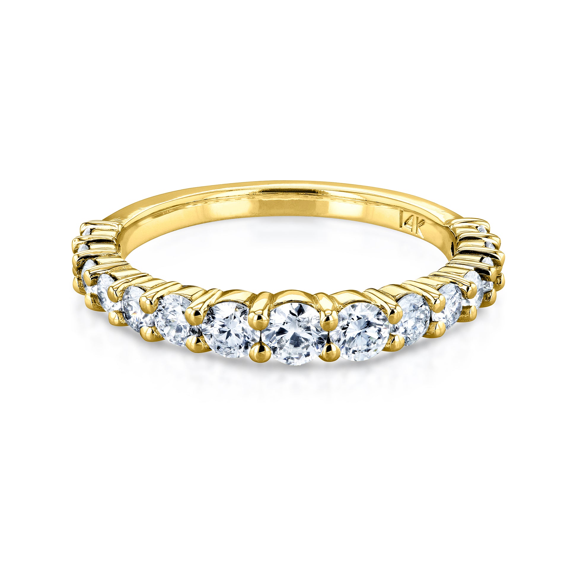0.75 Carat Natural Diamond Graduated Ring