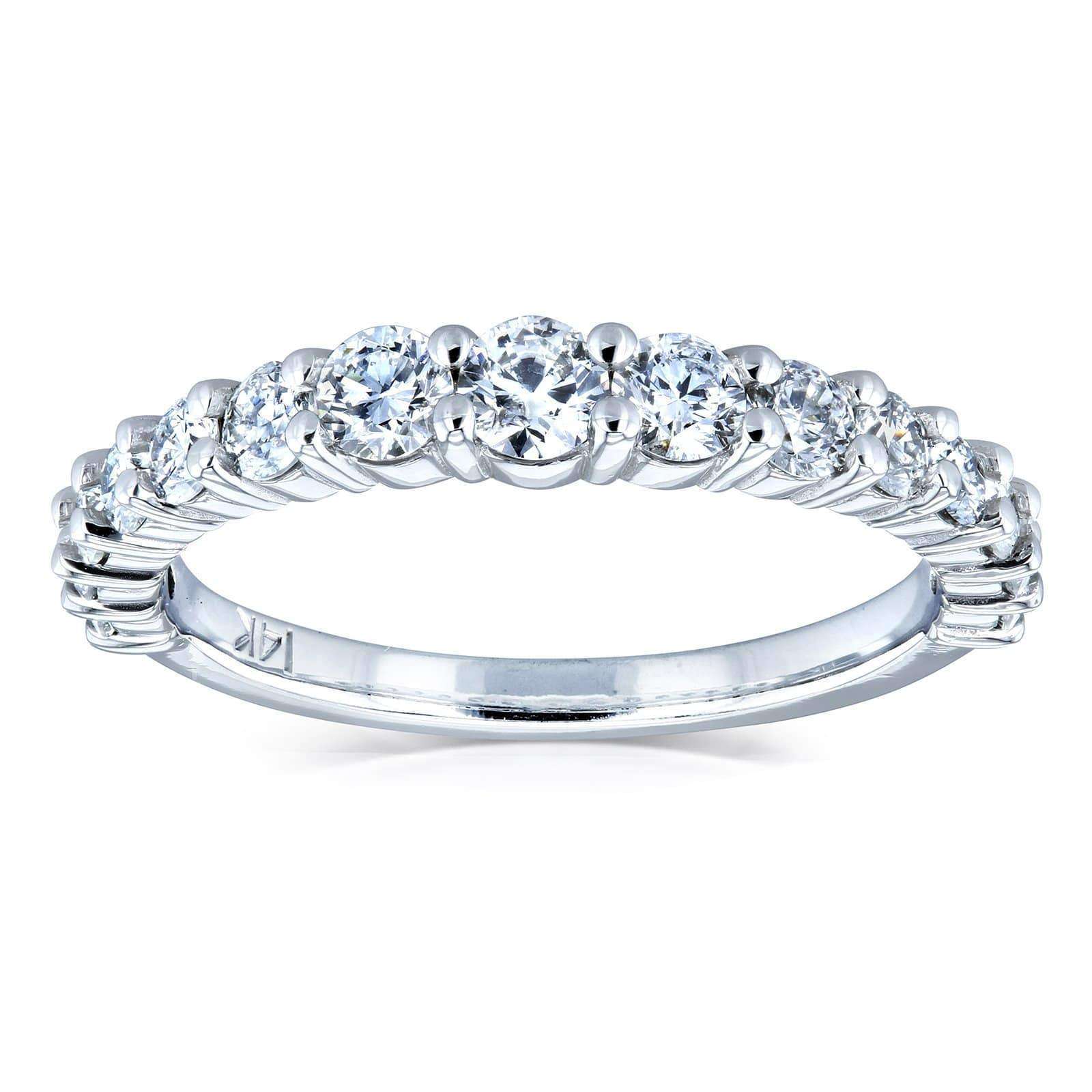 Kobelli 3/4 Carat TDW Graduated Diamond Wedding Band in 14k White Gold