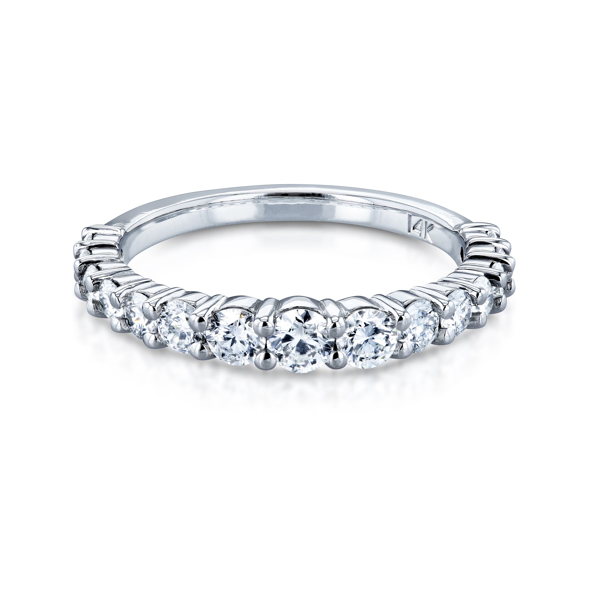 0.75 Carat Natural Diamond Graduated Ring
