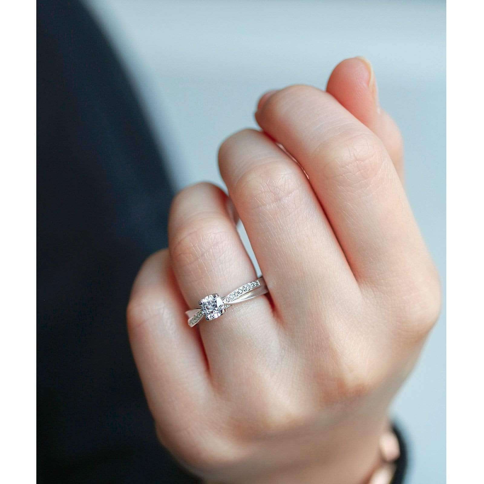 Kobelli Ribbon Bypass Diamond Ring 14k White Gold