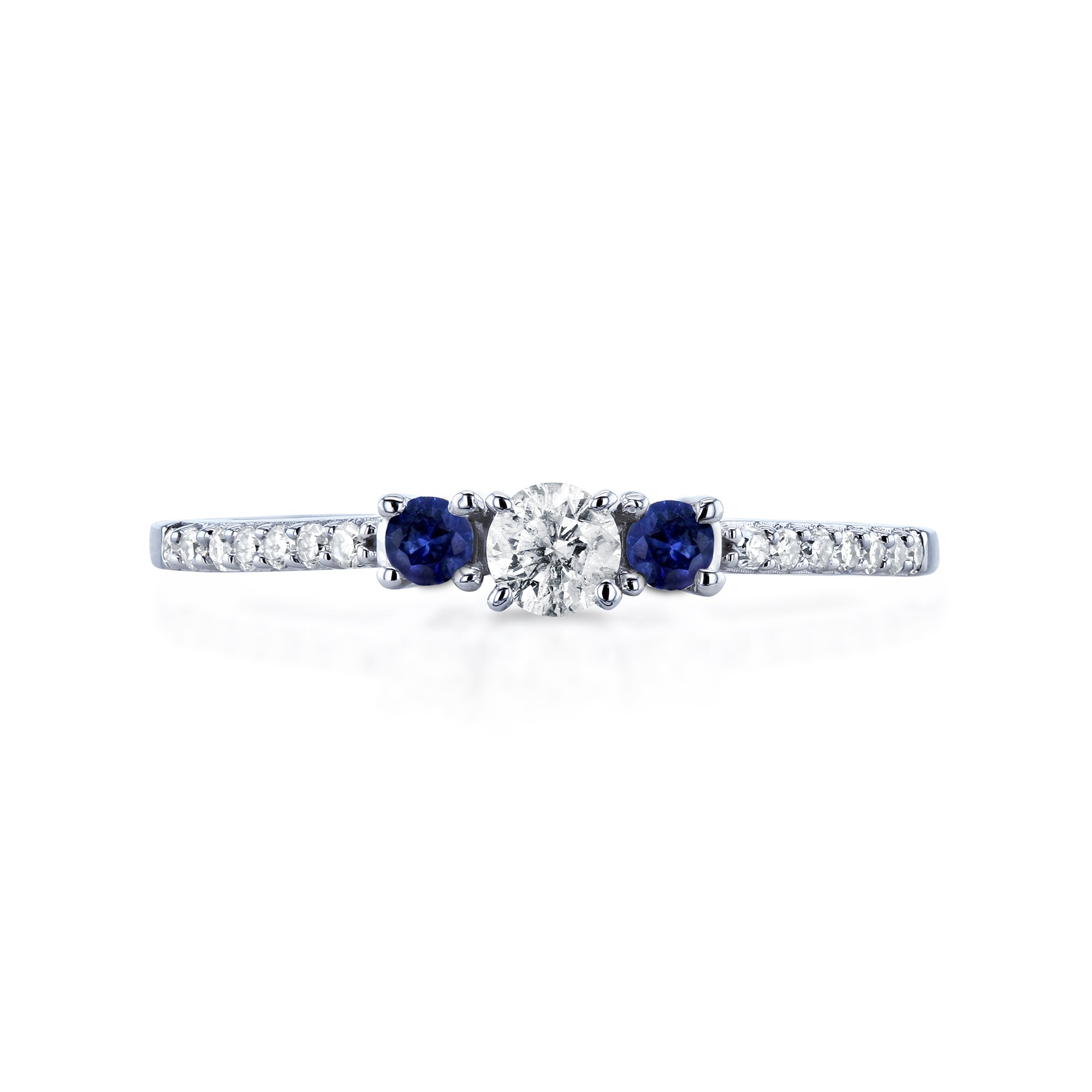 0.25 Carat Natural Diamond & Sapphire Sylvie Ring