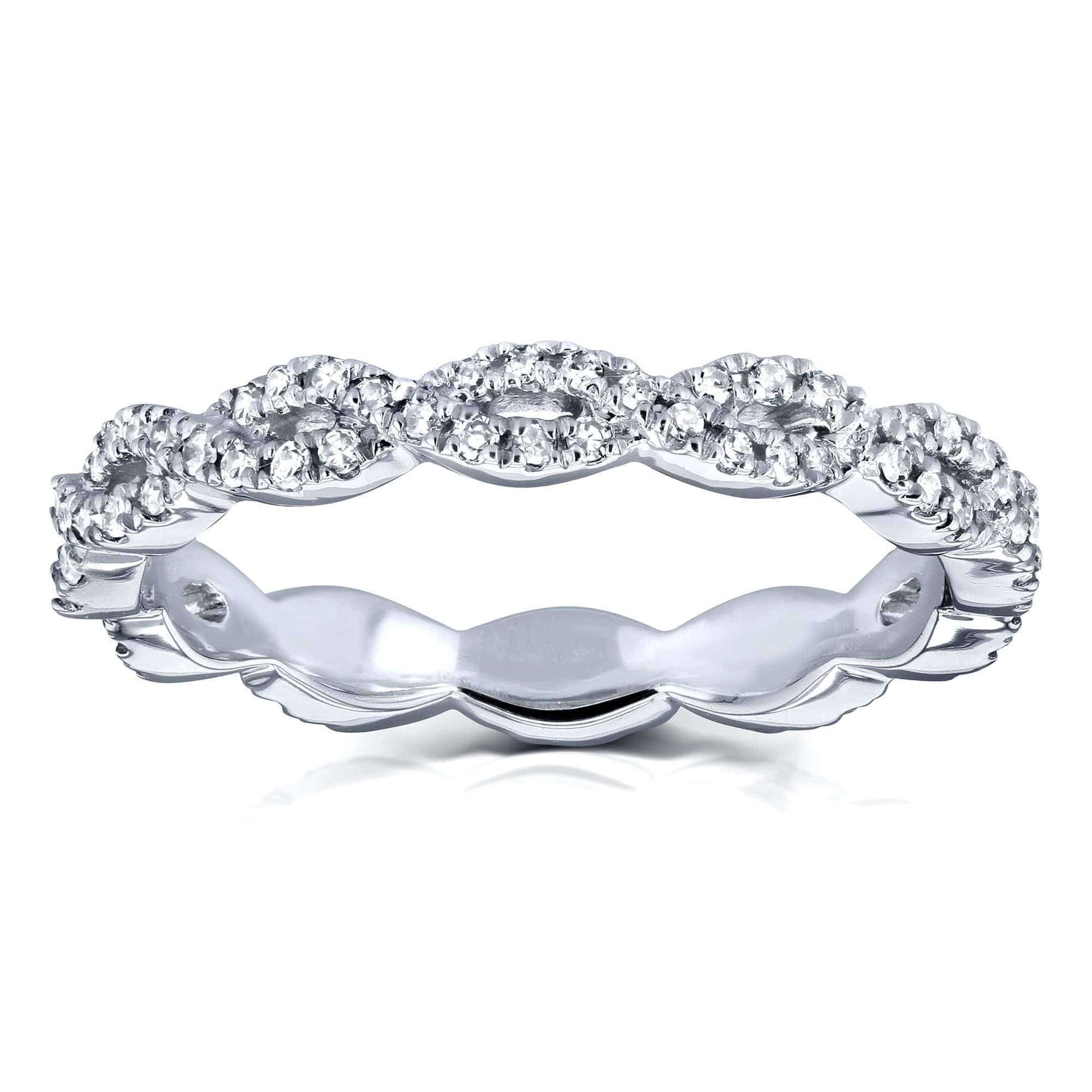 Kobelli Diamond Braided Eternity Wedding Ring 1/3ct TDW in 10k White Gold