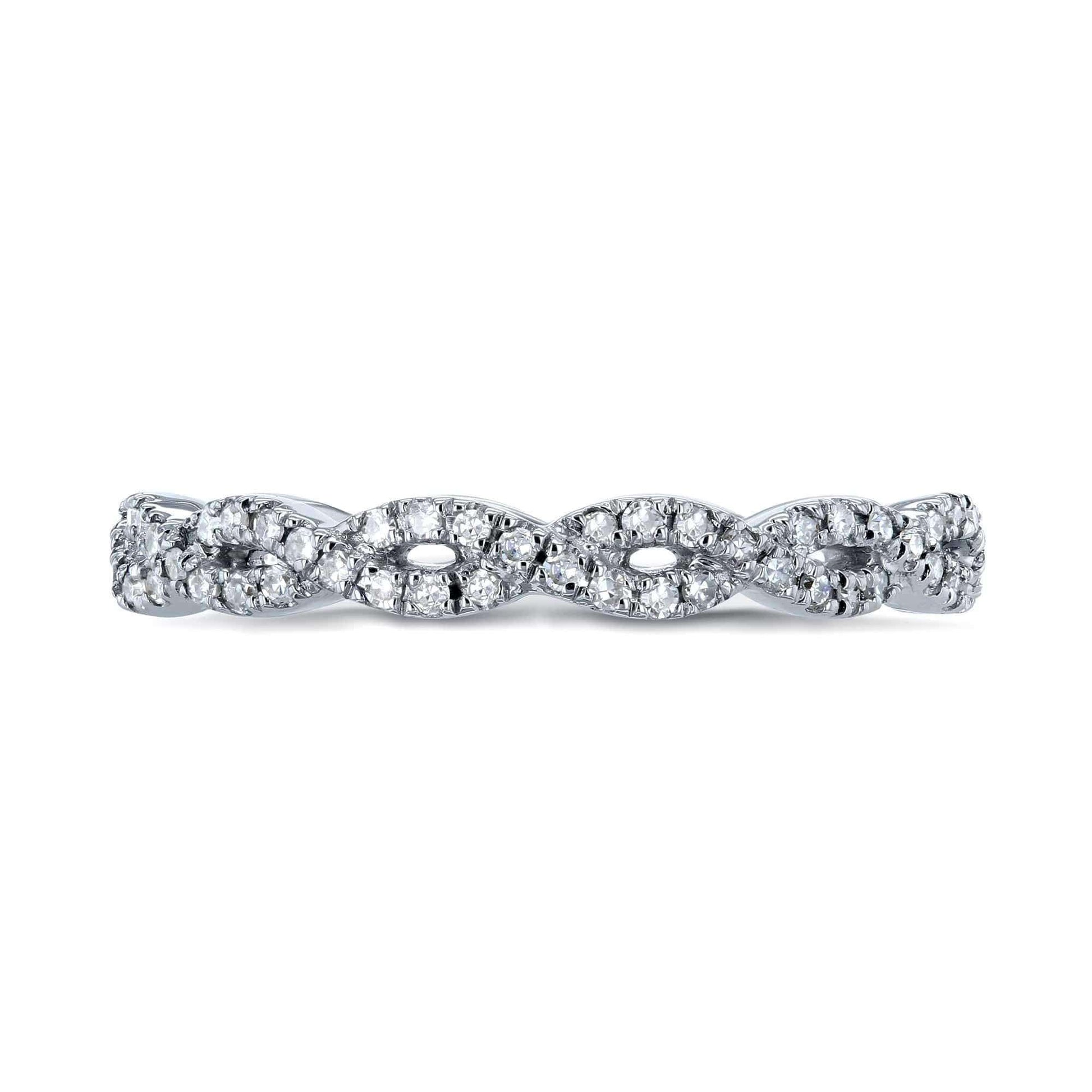Kobelli Diamond Braided Eternity Wedding Ring 1/3ct TDW in 10k White Gold
